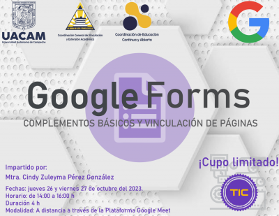 Inscríbete "Introducción a Google Forms"