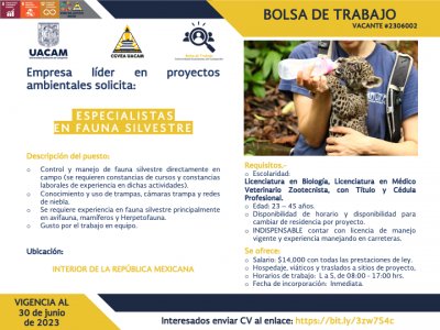 Licenciatura en Biología y Licenciatura en Médico Veterinario Zootecnista.