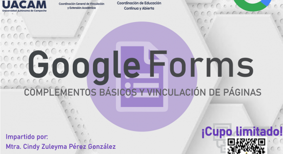  Curso "Google Forms: complementos básicos y vinculación de páginas"